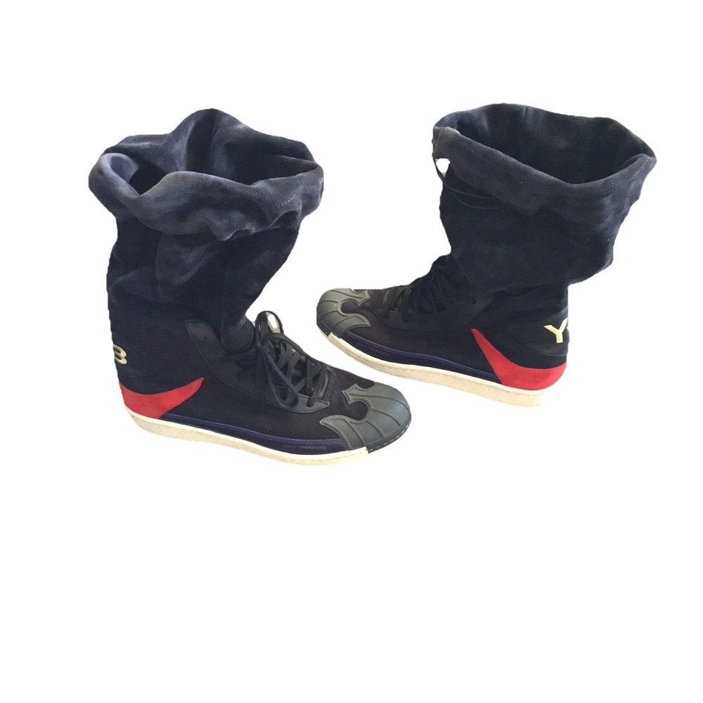 Y-3 Johji Suede Yamamoto NOMAD STAR HI Y2K Boots Size 9 Festival,Rave,Club,Party